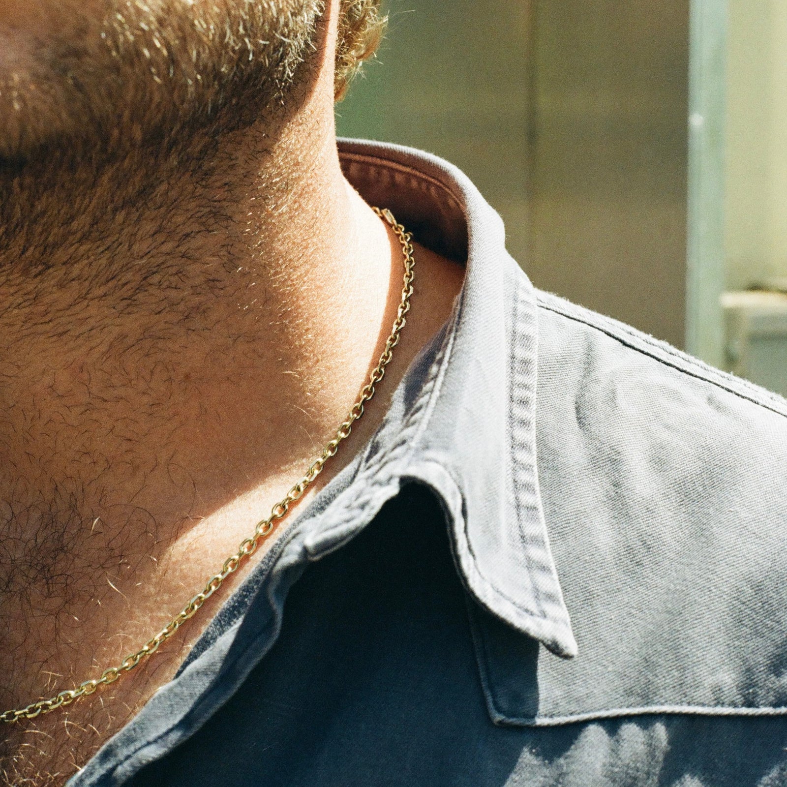 Gold Oxford Chain Necklace