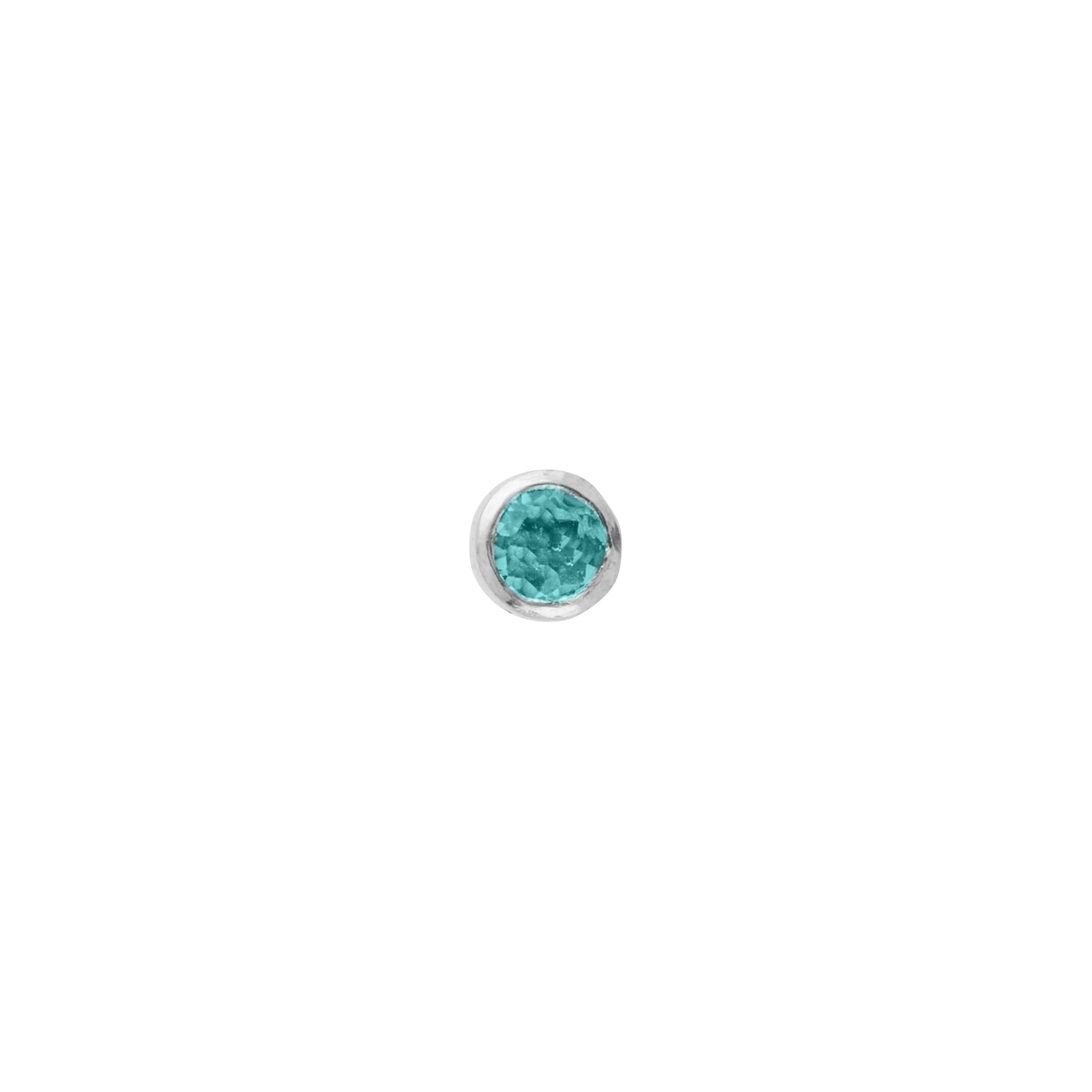 Silver Blue Topaz 'Balance' Single Stud Earring