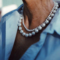 Gold Maxi White Holiday Pearl Necklace