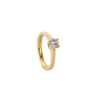 'The Eternity' 18ct Gold Round 0.5ct Natural Diamond Claw Engagement Ring