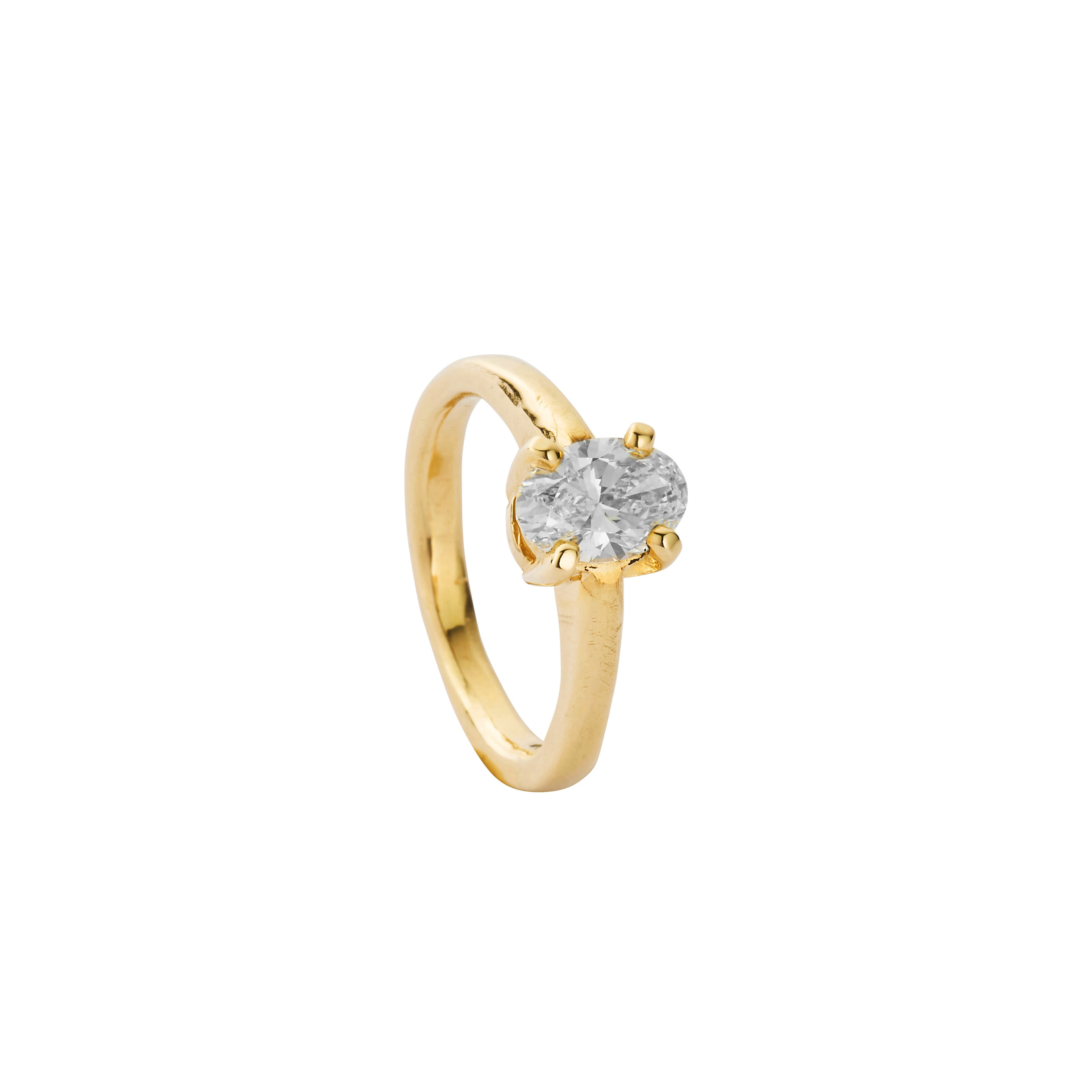 'The Story' 18ct Gold Oval 1ct Lab Grown Diamond Claw Engagement Ring