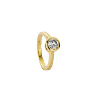 'The Eternity' 18ct Gold Round 1ct Lab Grown Diamond Bezel Engagement Ring