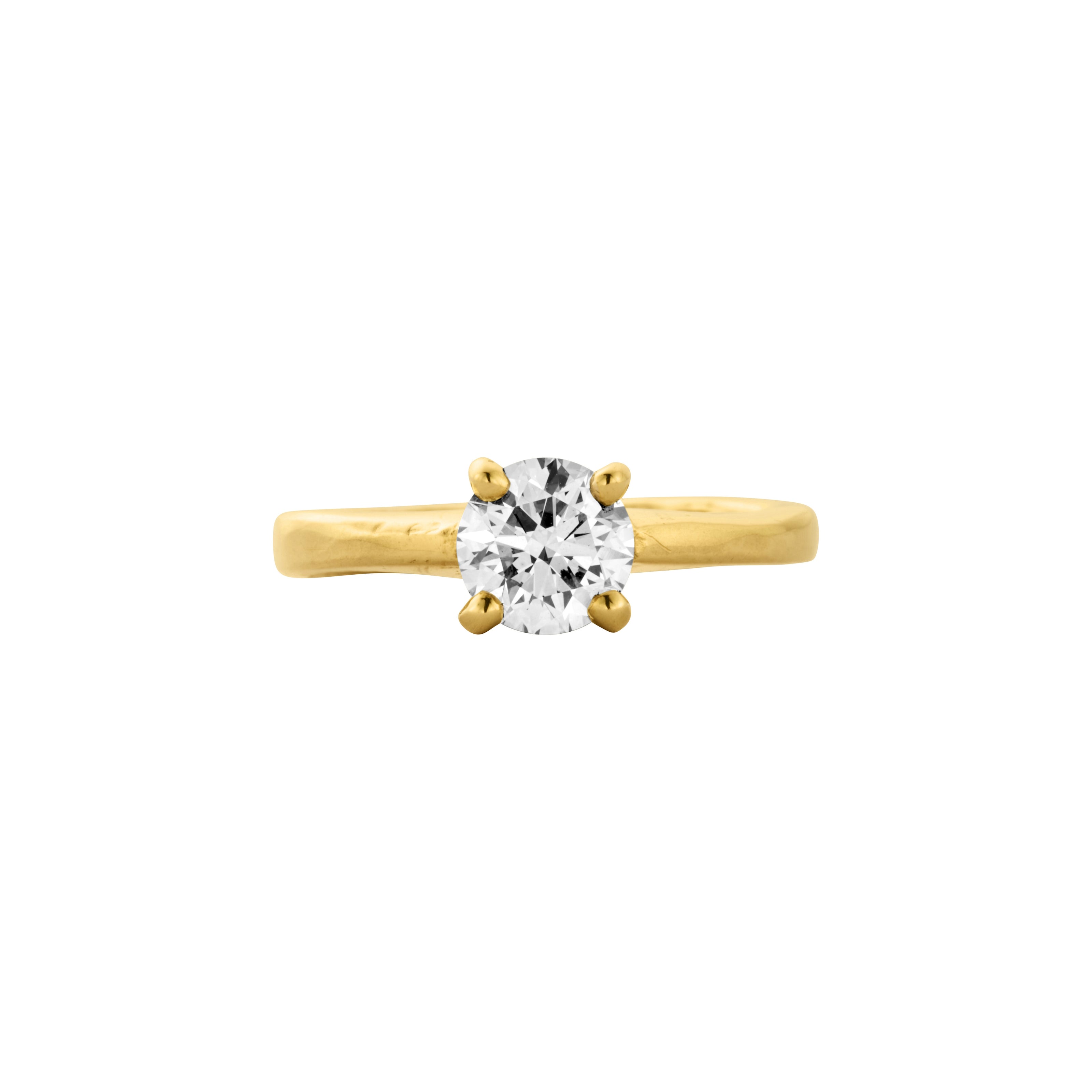'The Eternity' 18ct Gold Round 1ct Natural Diamond Claw Engagement Ring