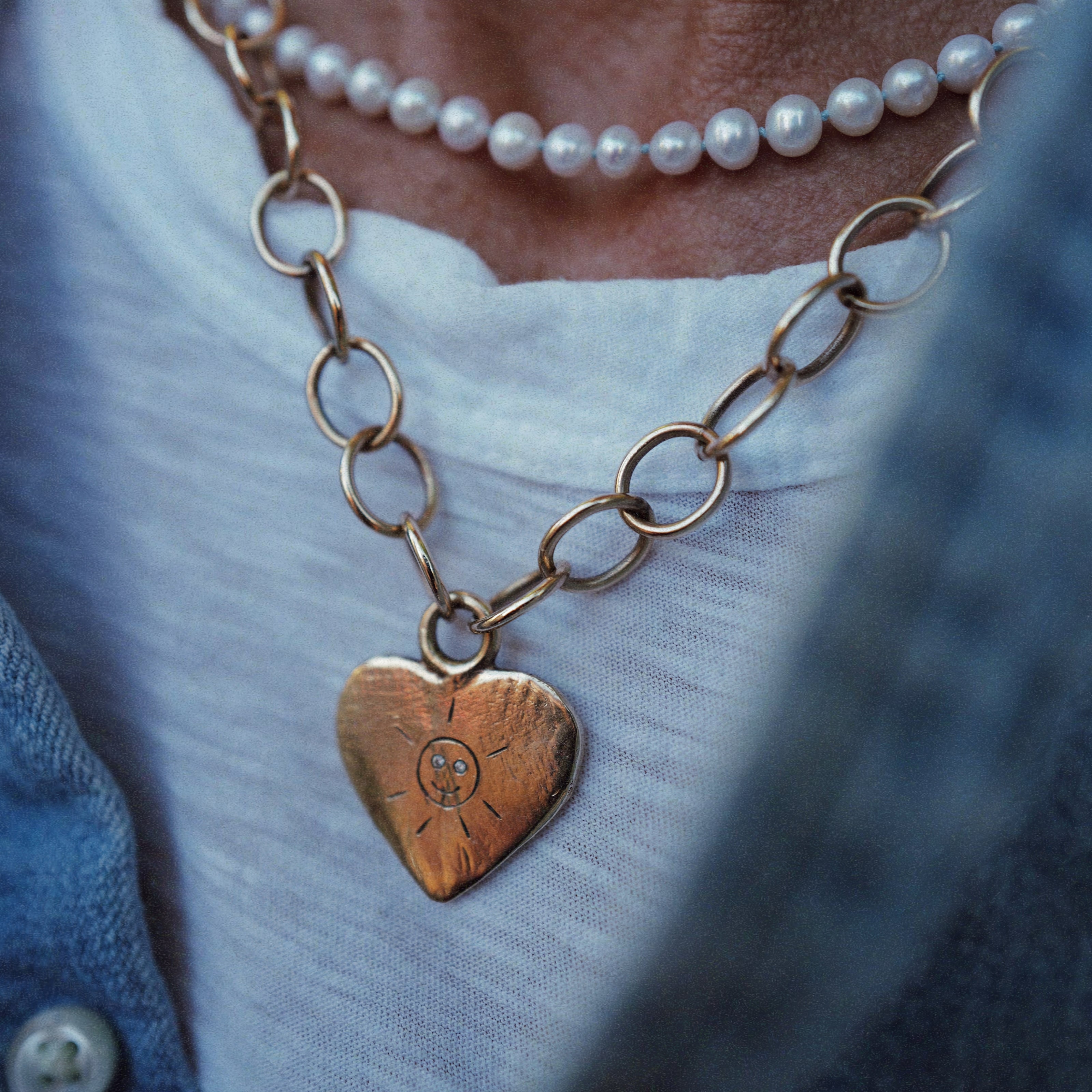 Gold Luxury Keeper's Heart Necklace