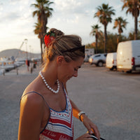 Gold Maxi White Holiday Pearl Necklace