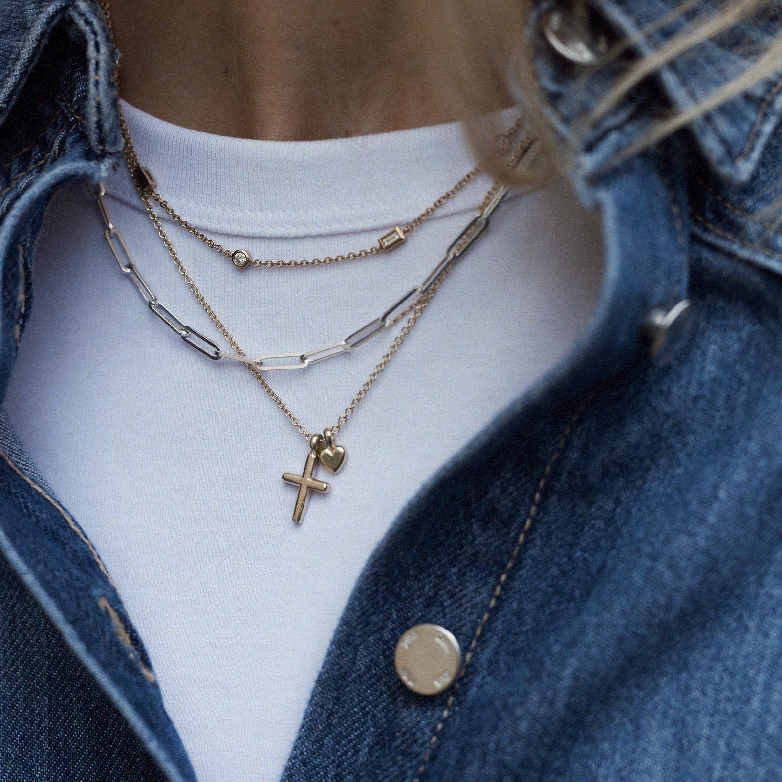 Gold Love & Heritage Charm Necklace