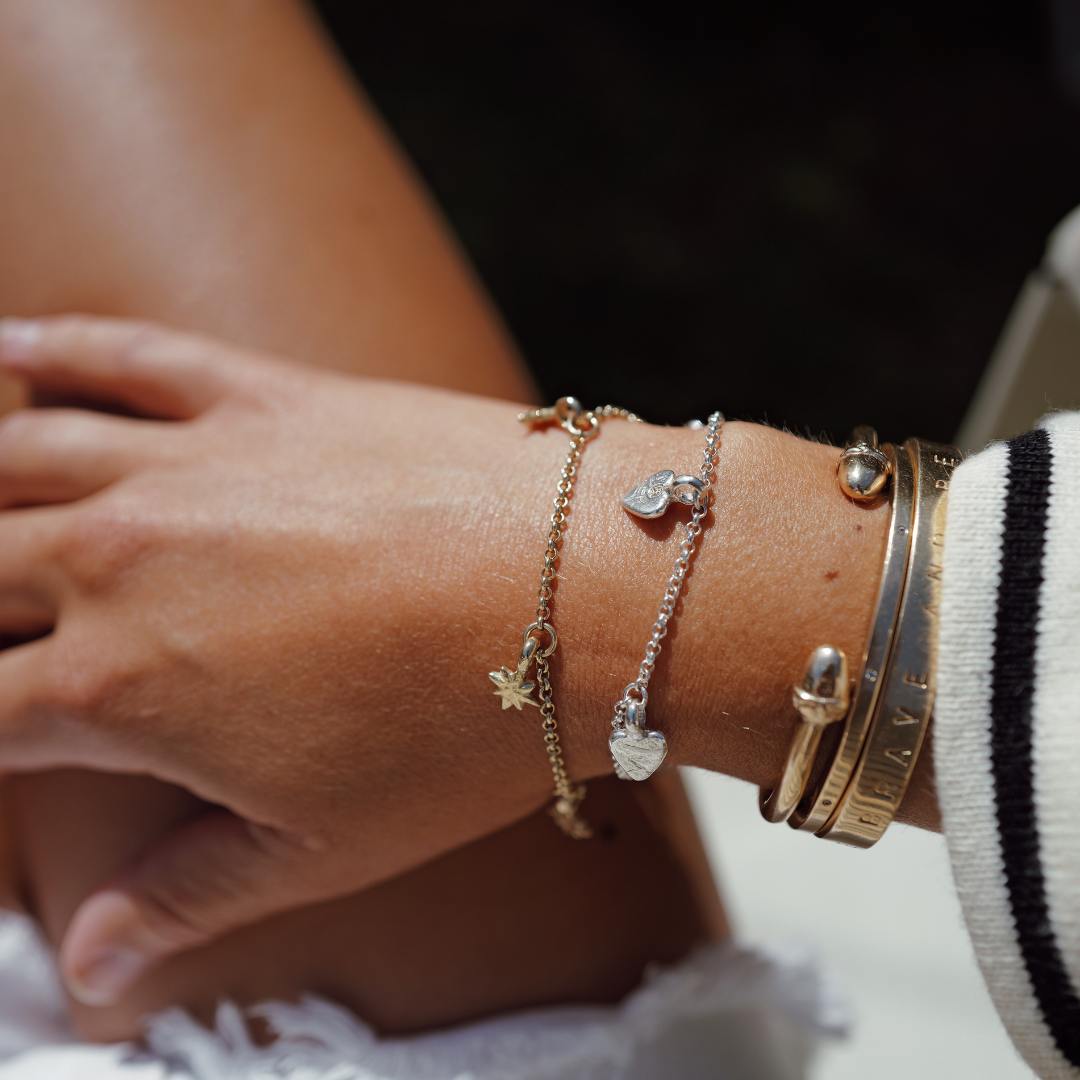 Gold Trio Baby North Star Chain Bracelet