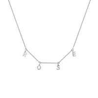 Children's Silver Fixed Alphabet Necklace