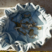 Cornflower Velvet Jewellery Pouch