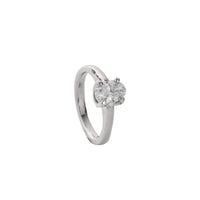 'The Story' 9ct White Gold Oval 1ct Lab Grown Diamond Claw Engagement Ring