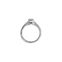 'The Heirloom' 9ct White Gold Emerald 0.5ct Lab Grown Diamond Bezel Engagement Ring