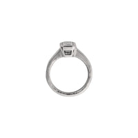 'The Heirloom' 9ct White Gold Emerald 1ct Lab Grown Diamond Bezel Engagement Ring