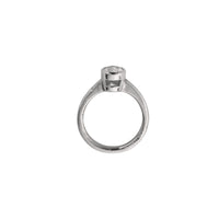 'The Story' 9ct White Gold Oval 1ct Lab Grown Diamond Bezel Engagement Ring