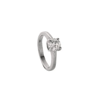 'The Eternity' 9ct White Gold Round 1ct Natural Diamond Claw Engagement Ring