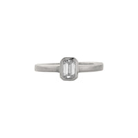 'The Heirloom' 9ct White Gold Emerald 0.5ct Lab Grown Diamond Bezel Engagement Ring