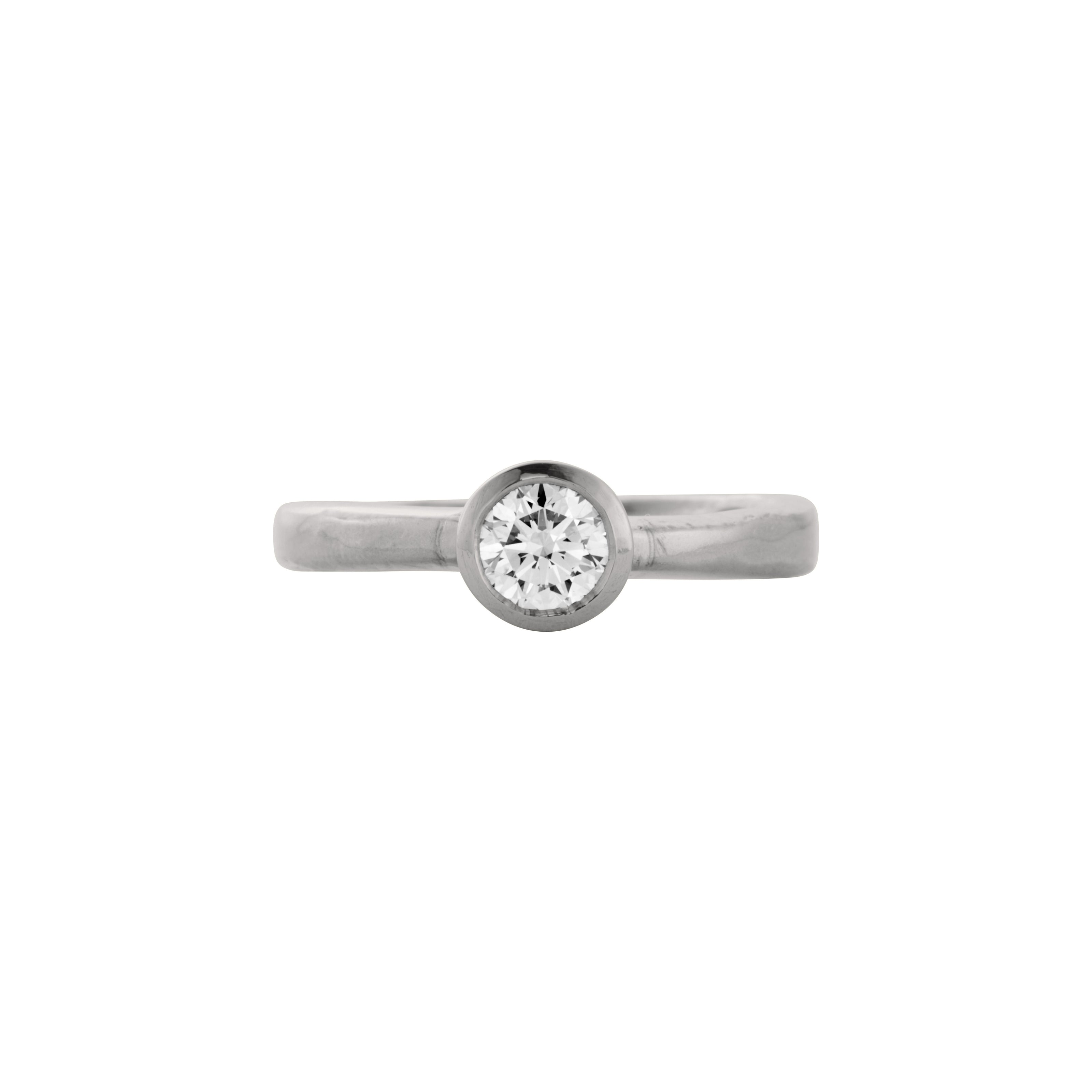 'The Eternity' 9ct White Gold Round 0.5ct Lab Grown Diamond Bezel Engagement Ring