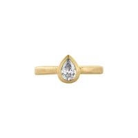'The Muse' 9ct Gold Pear 0.5ct Lab Grown Diamond Bezel Engagement Ring