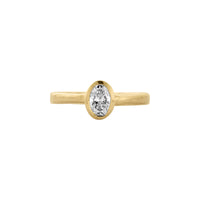 'The Story' 9ct Gold Oval 0.5ct Lab Grown Diamond Bezel Engagement Ring