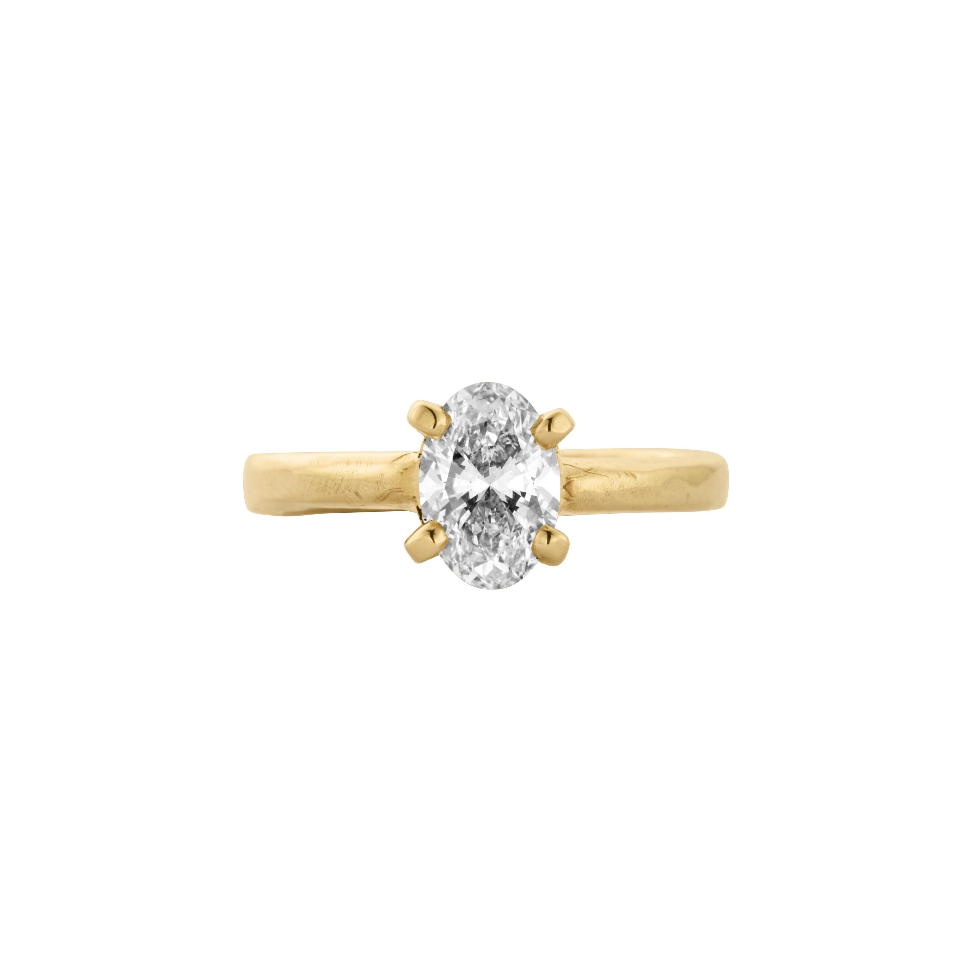 'The Story' 9ct Gold Oval 1ct Natural Diamond Claw Engagement Ring