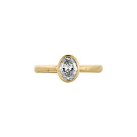 'The Story' 9ct Gold Oval 1ct Lab Grown Diamond Bezel Engagement Ring
