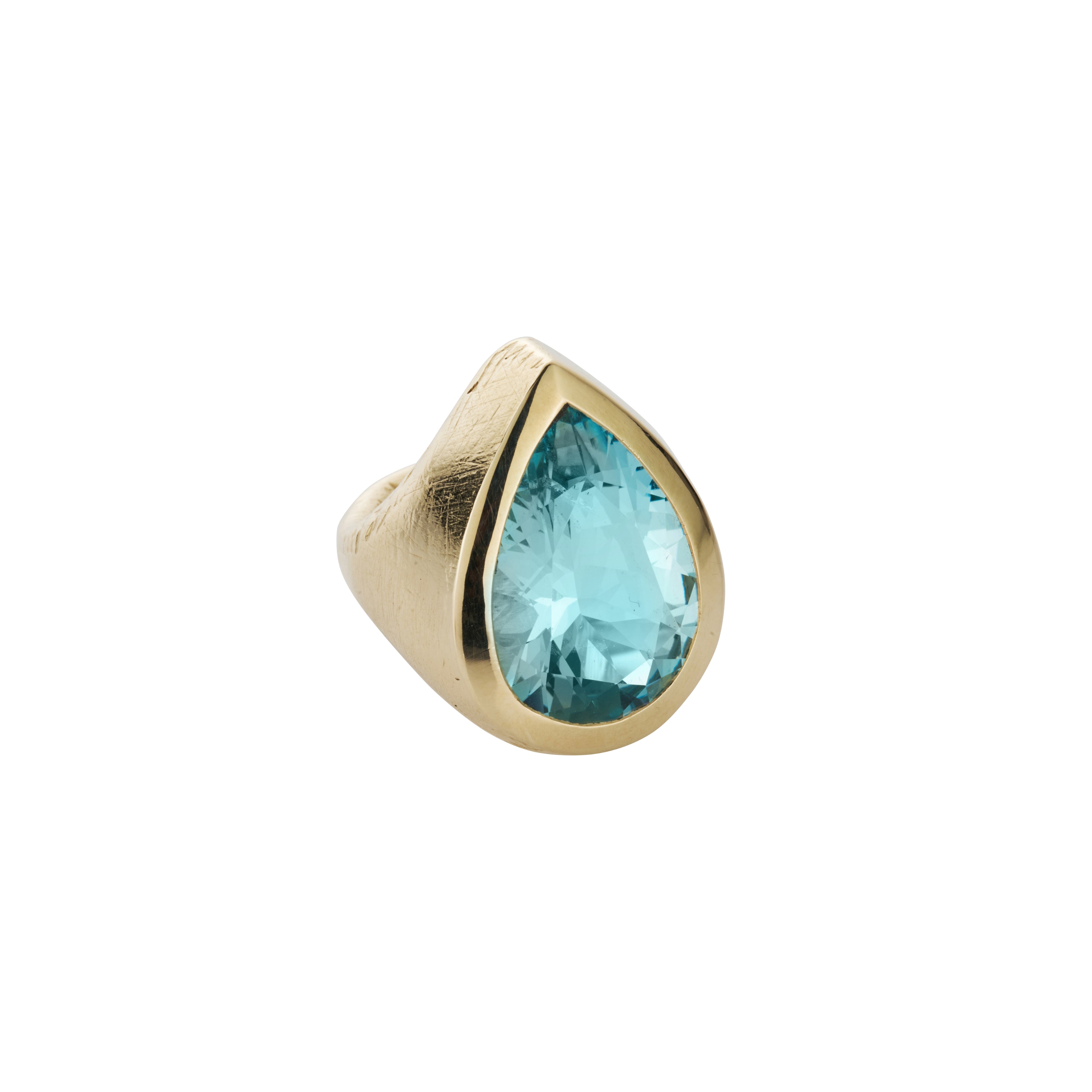AALTO Gold Aquamarine Pear Signet Ring – Daniella Draper