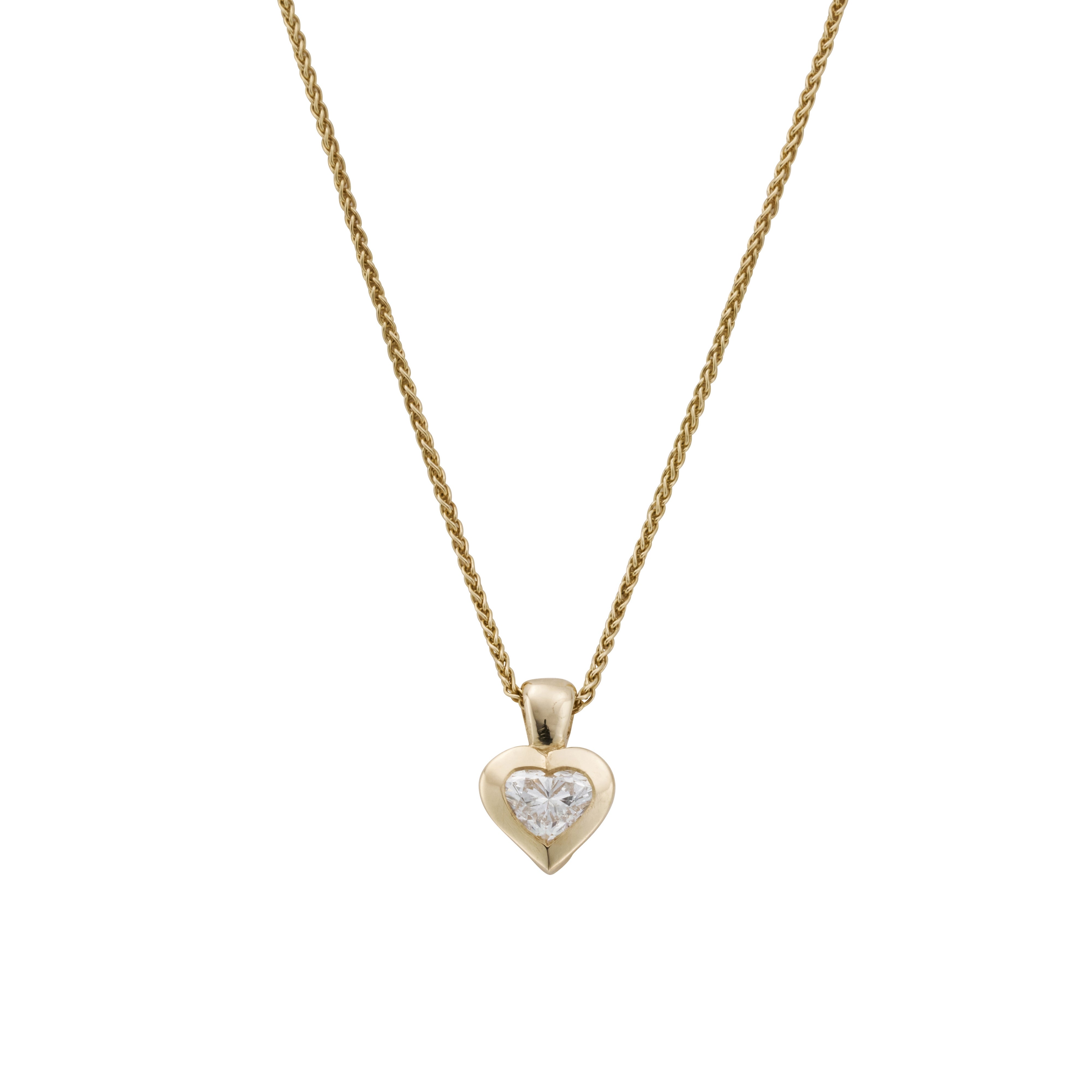 AIMEE Gold Diamond Heart Necklace – Daniella Draper