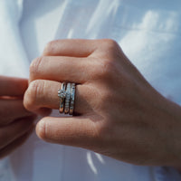 'The Eternity' Platinum Round 0.5ct Natural Diamond Claw Engagement Ring