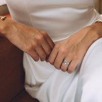 'The Eternity' Silver Round 0.5ct Lab Grown Diamond Bezel Engagement Ring