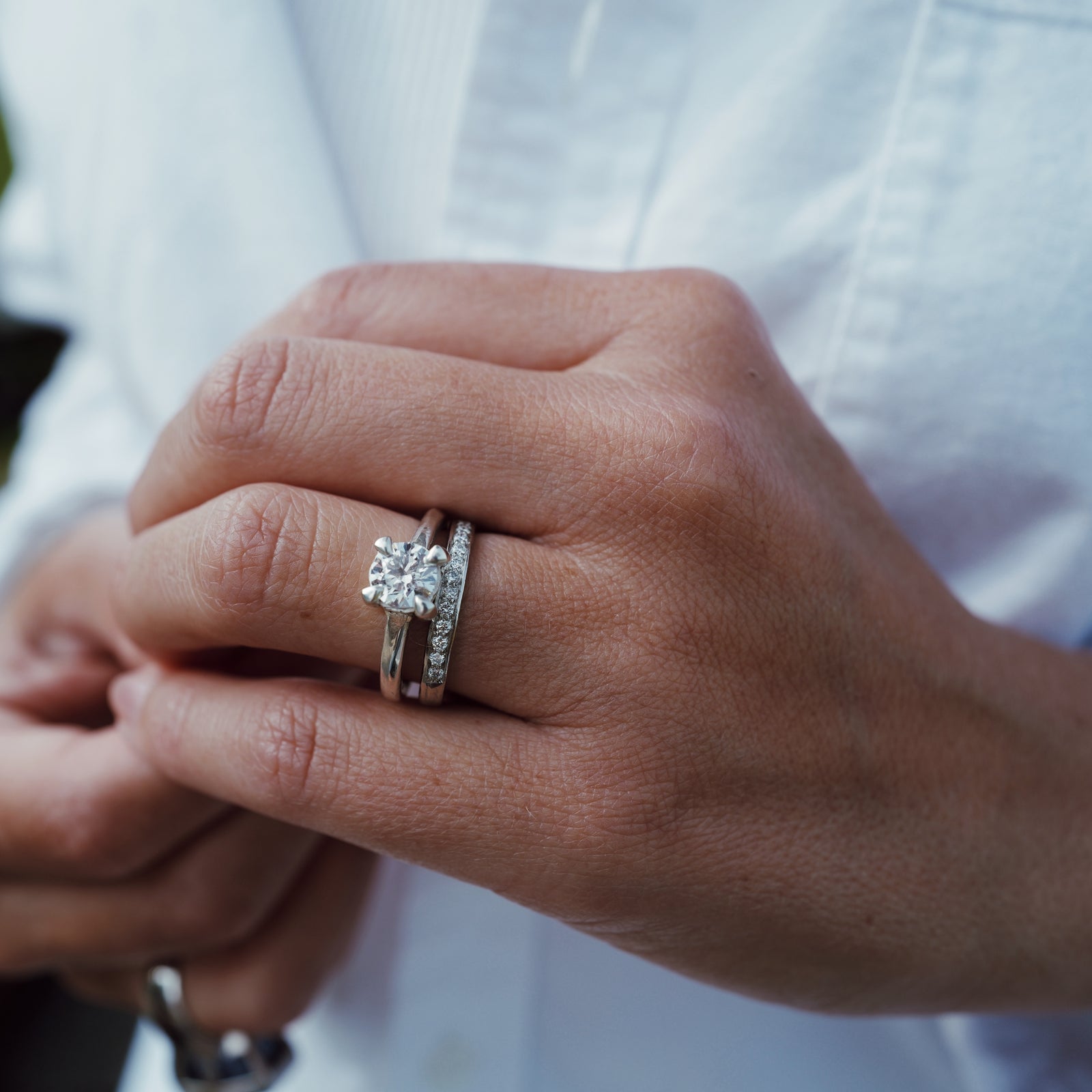 'The Eternity' 9ct White Gold Round 1ct Lab Grown Diamond Claw Engagement Ring