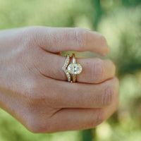'The Story' 9ct Gold Oval 1ct Natural Diamond Bezel Engagement Ring