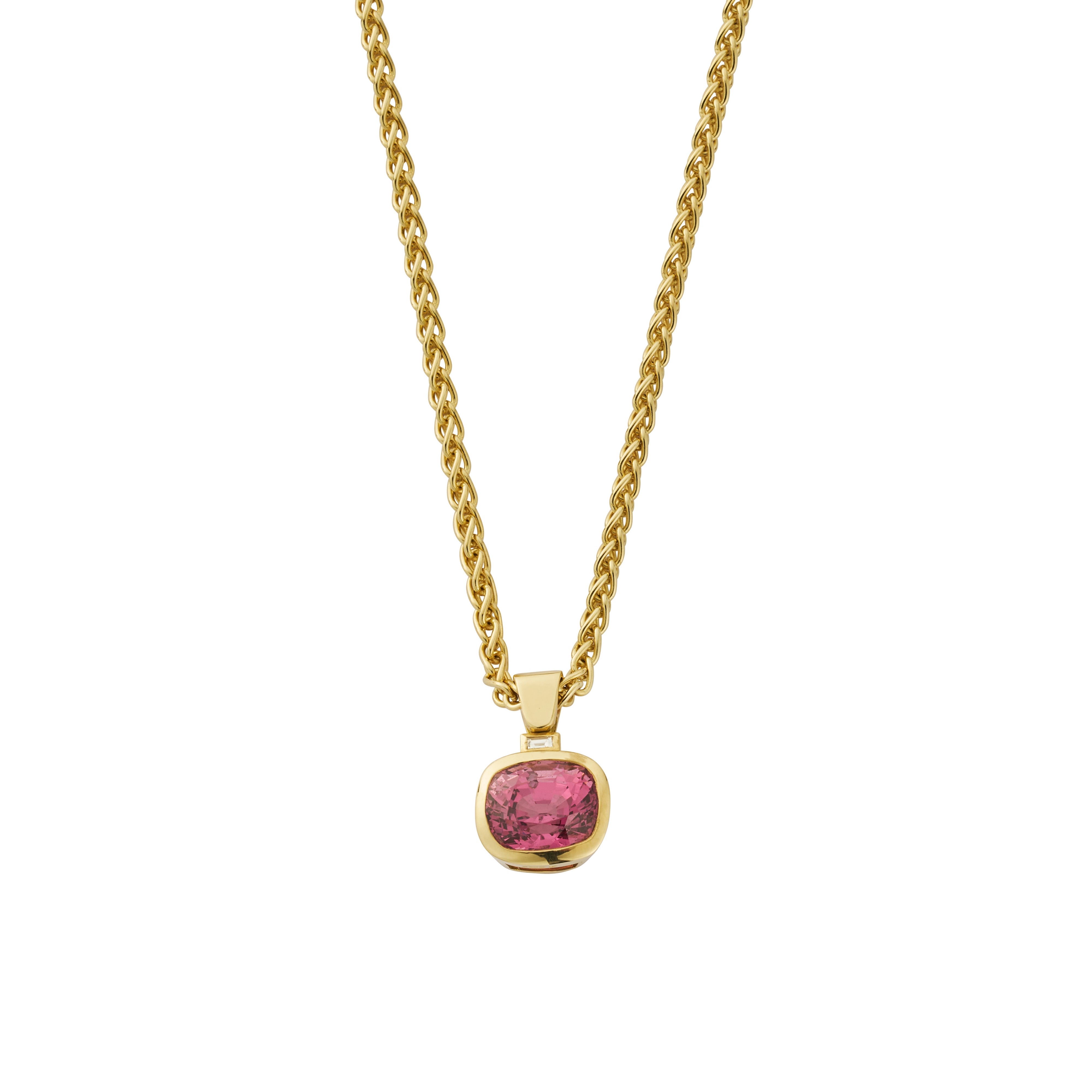 CAMELLIA Gold Spinel & Diamond Necklace – Daniella Draper