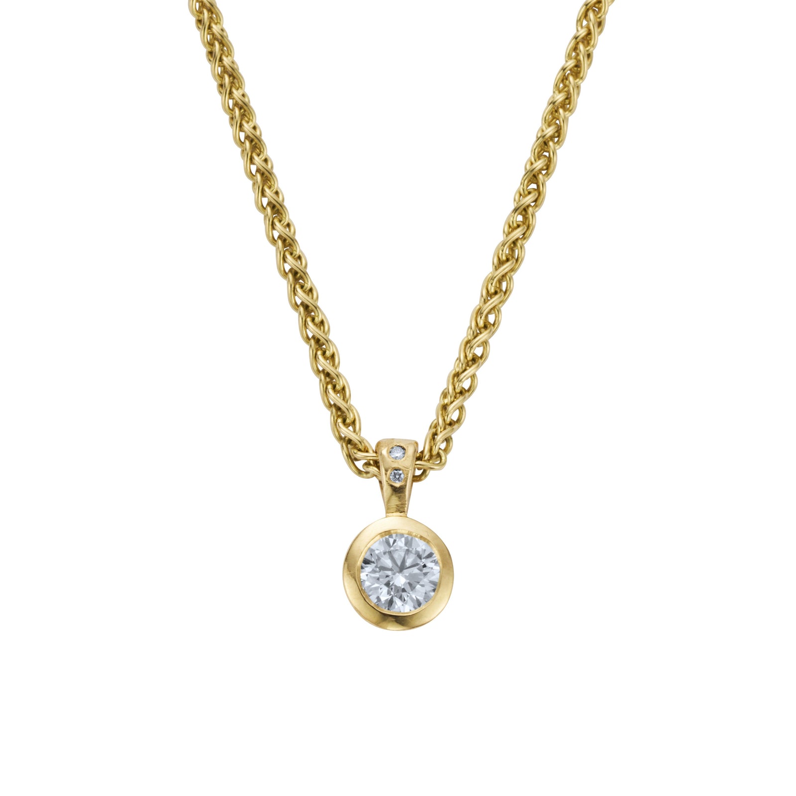 CIANA Gold Lab Grown Diamond Pendant Necklace