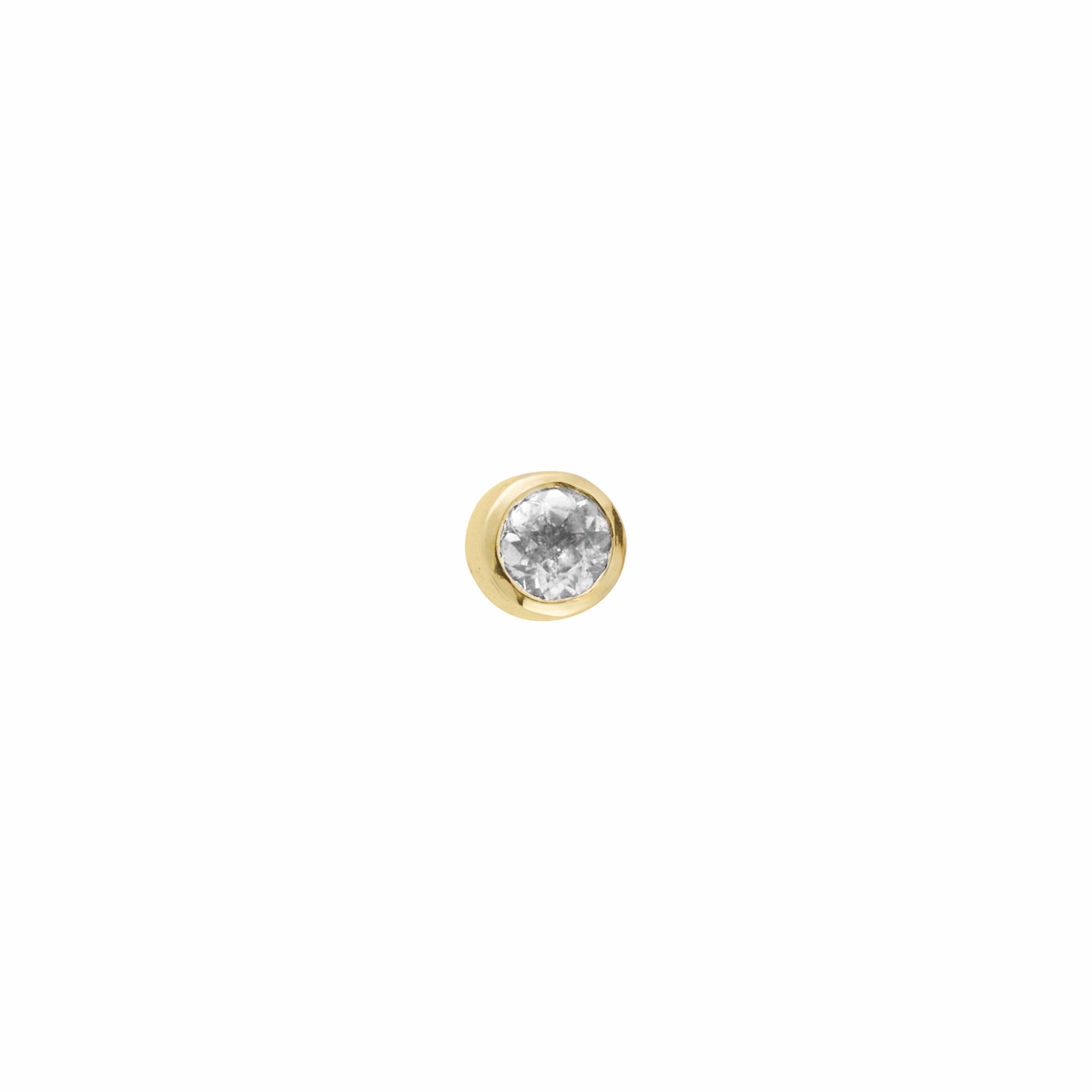 Gold Diamond 'Strength' Stud Earring