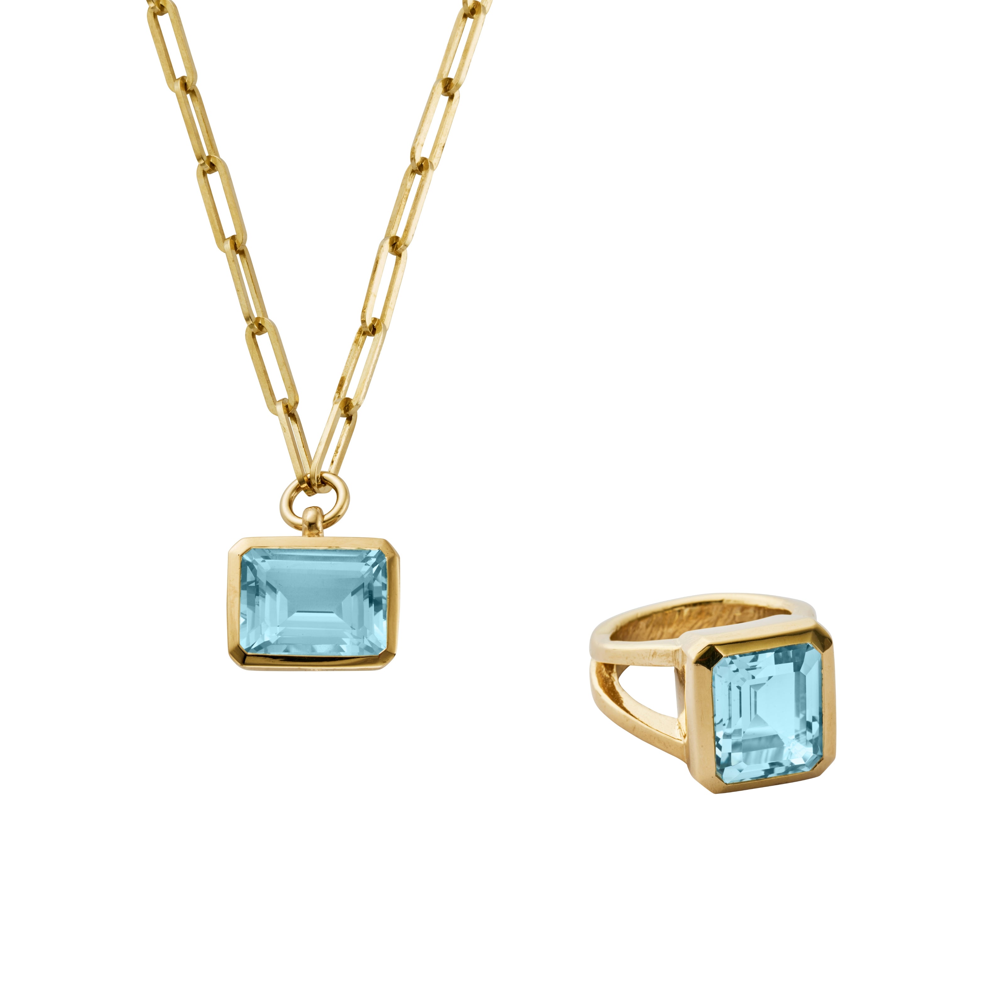 Gold Juno Blue Topaz Gift Set