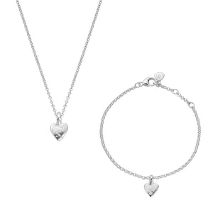 Silver Baby Heart Gift Set