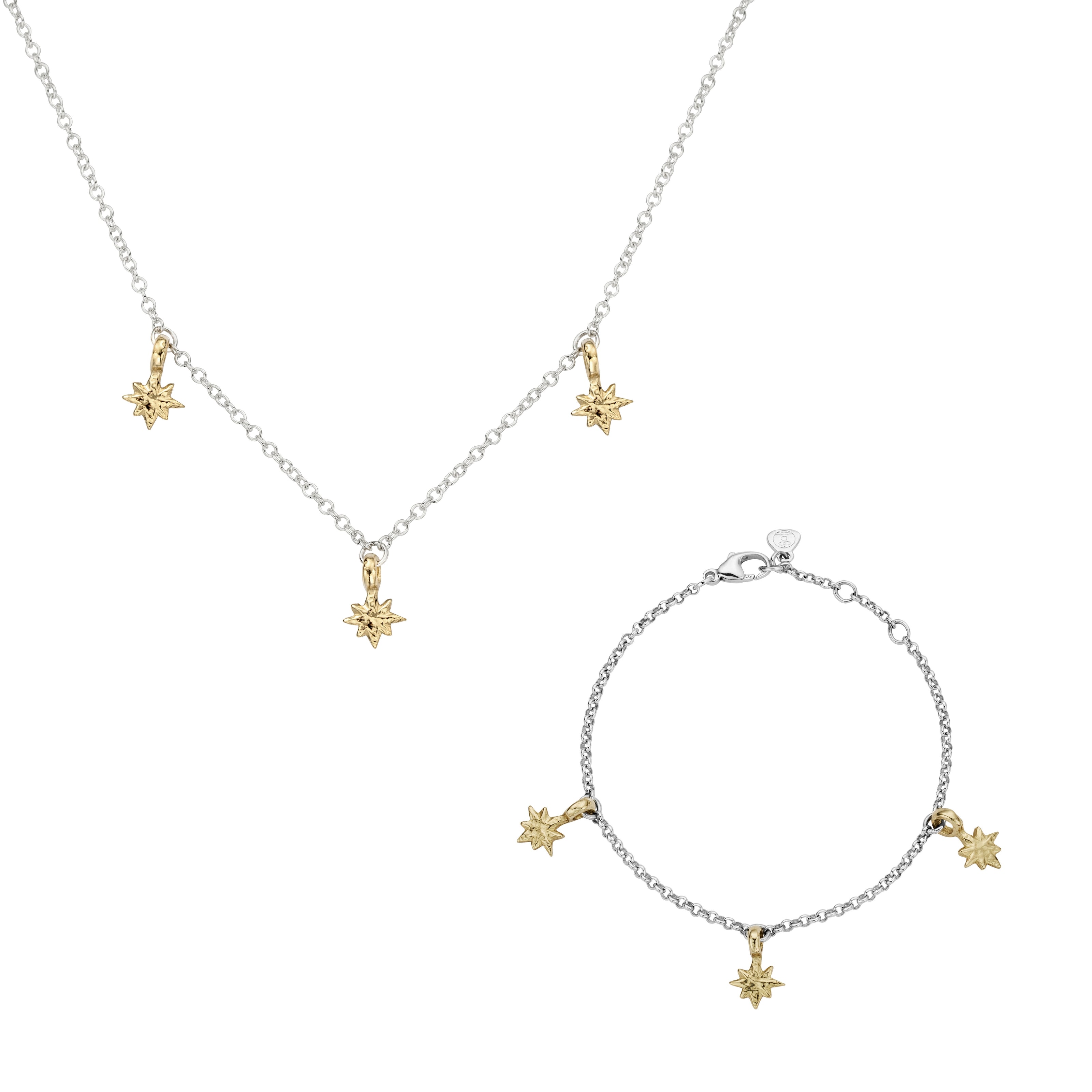 Silver & Gold Trio Baby North Star Gift Set