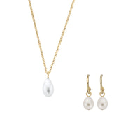 Gold Teardrop Pearl Gift Set