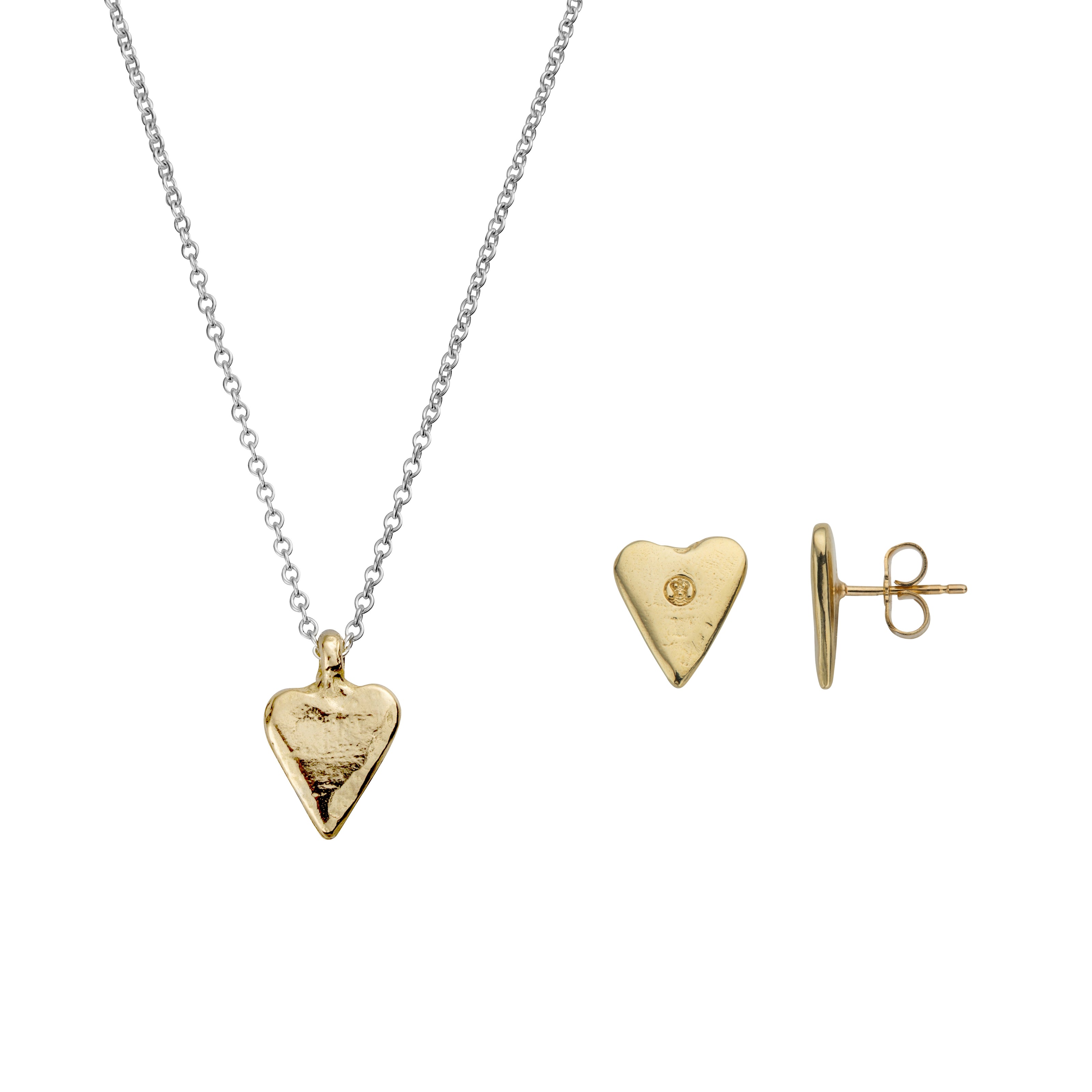 Silver & Gold Mini Heart Gift Set