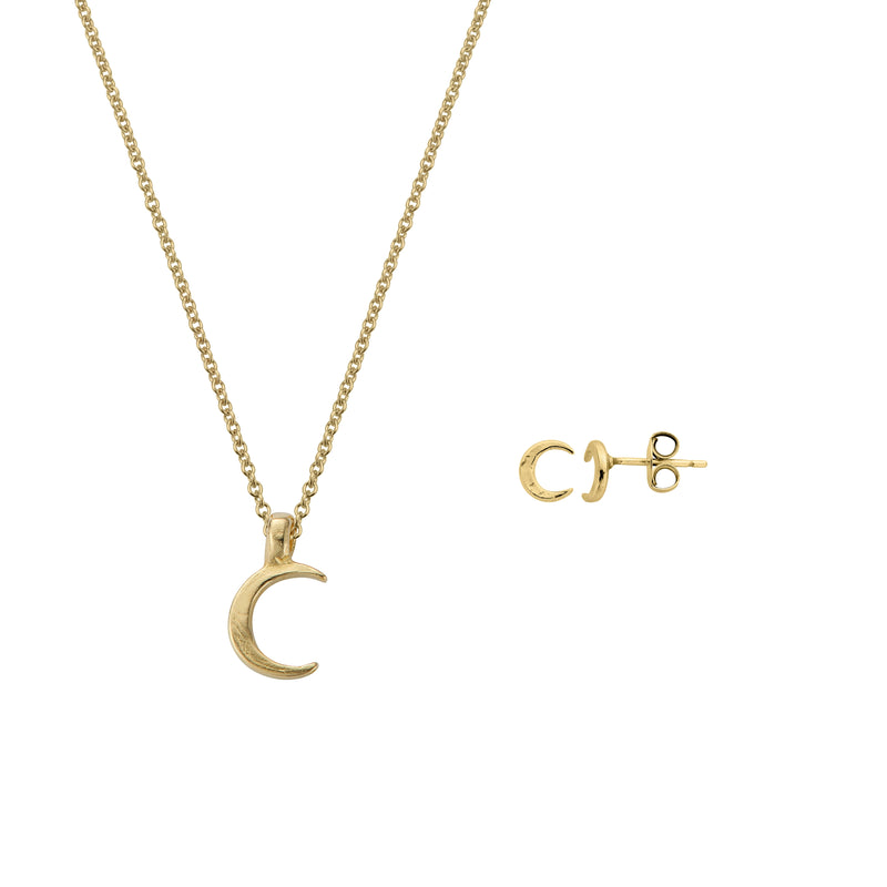 Gold Crescent Moon Gift Set