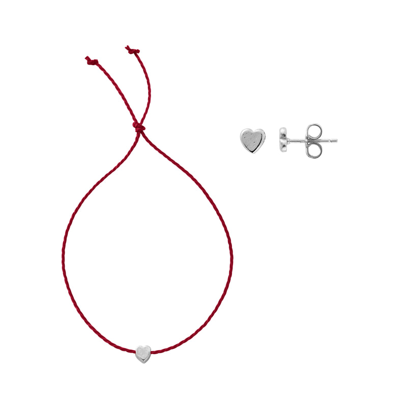 Silver Tiny Heart Gift Set