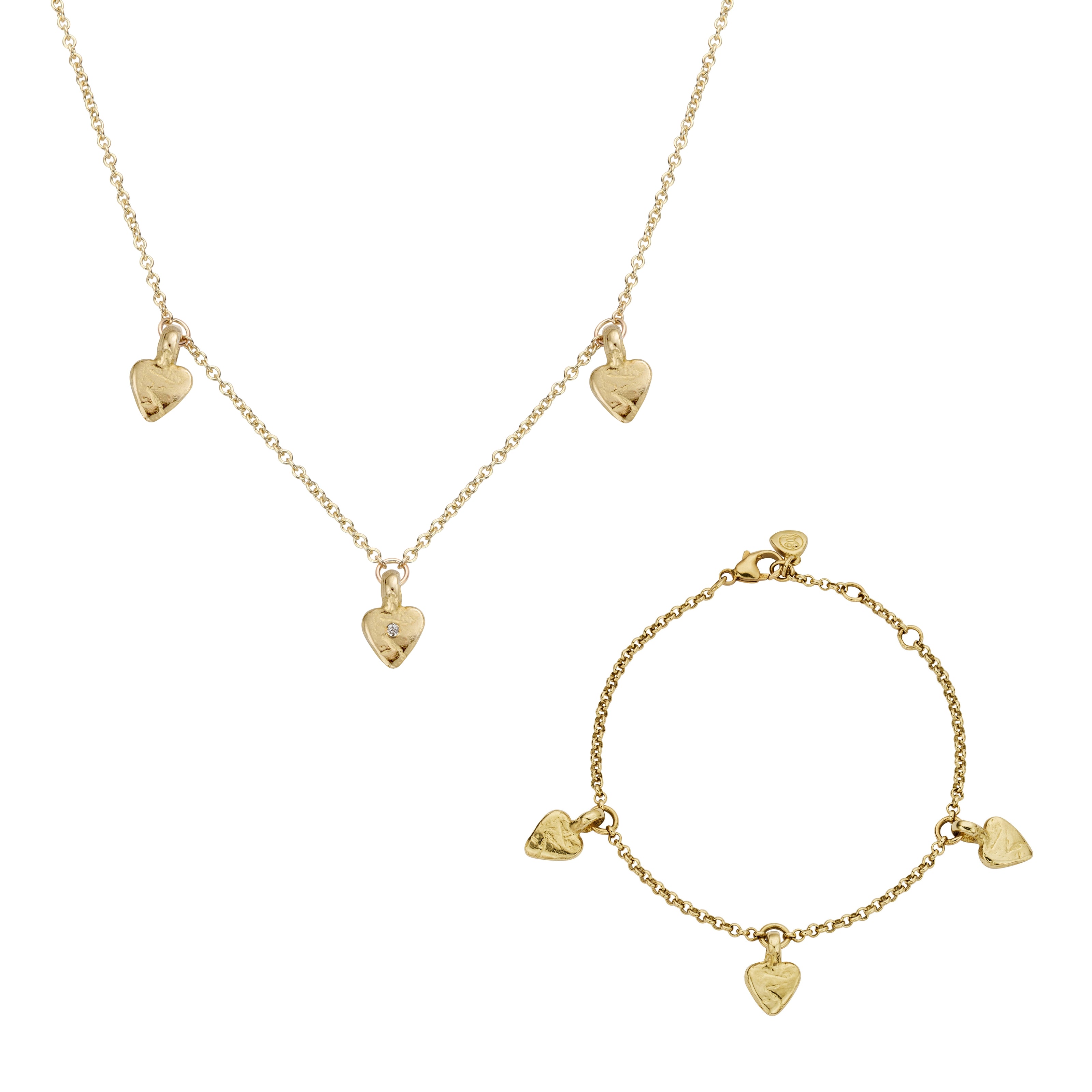 Gold Trio Baby Heart Gift Set