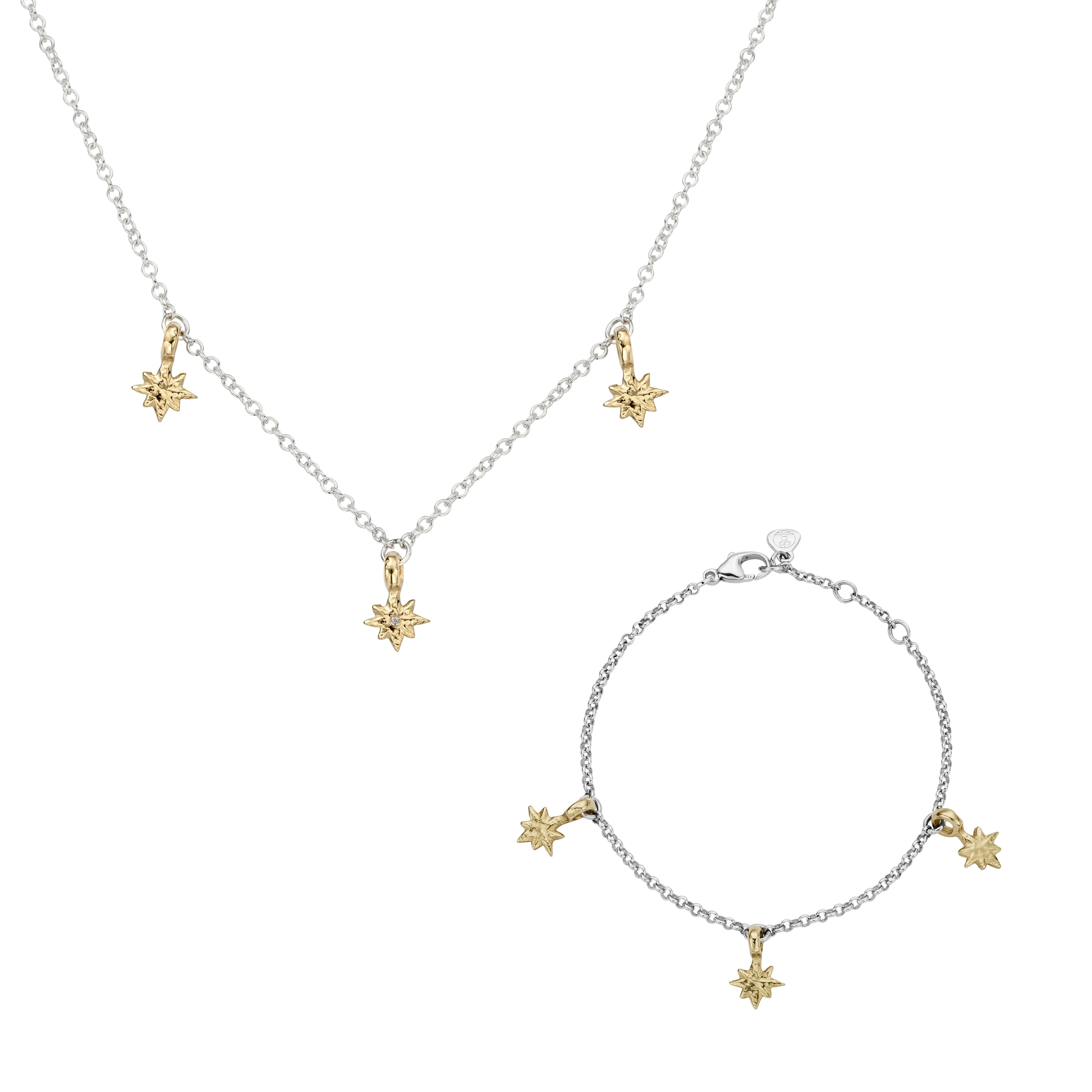 Silver & Gold Trio Baby North Star Gift Set