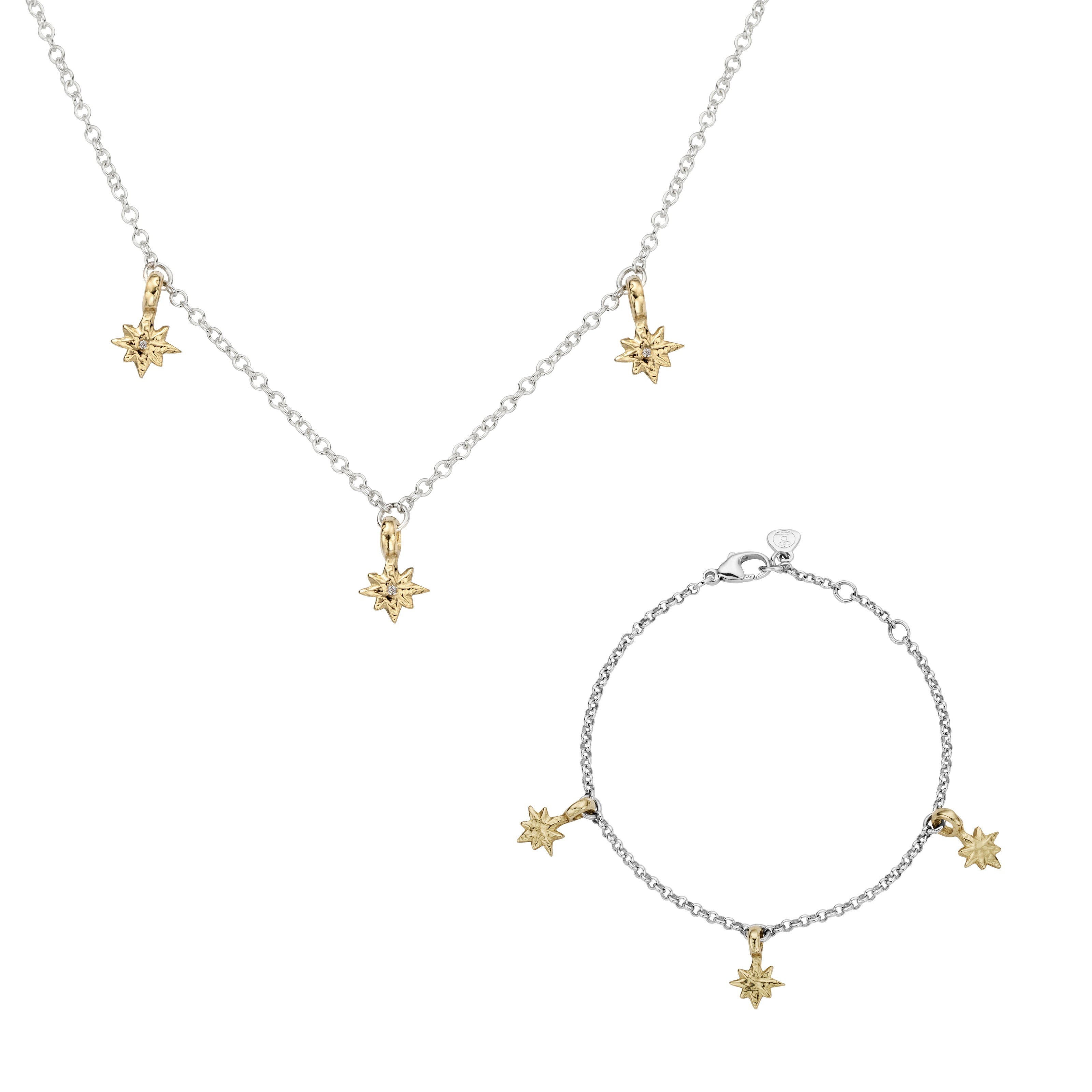 Silver & Gold Trio Baby North Star Gift Set