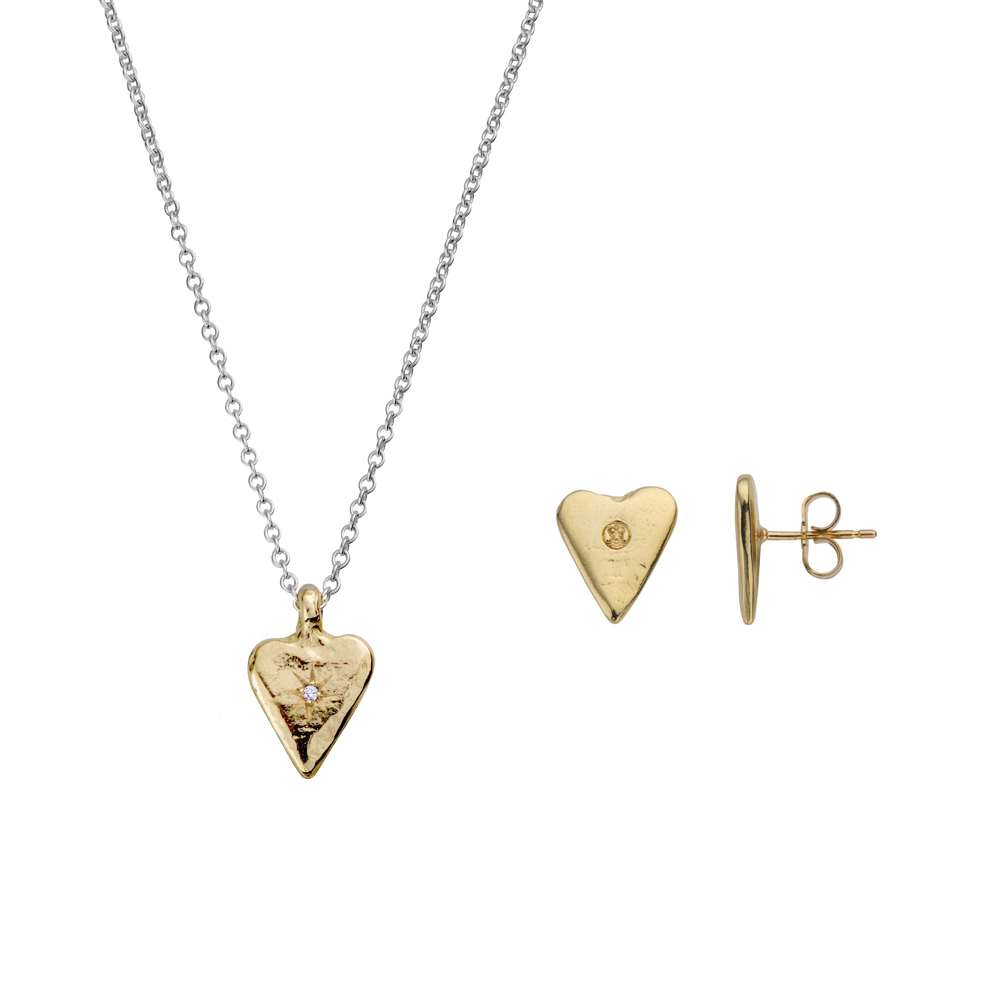 Silver & Gold Mini Heart Gift Set