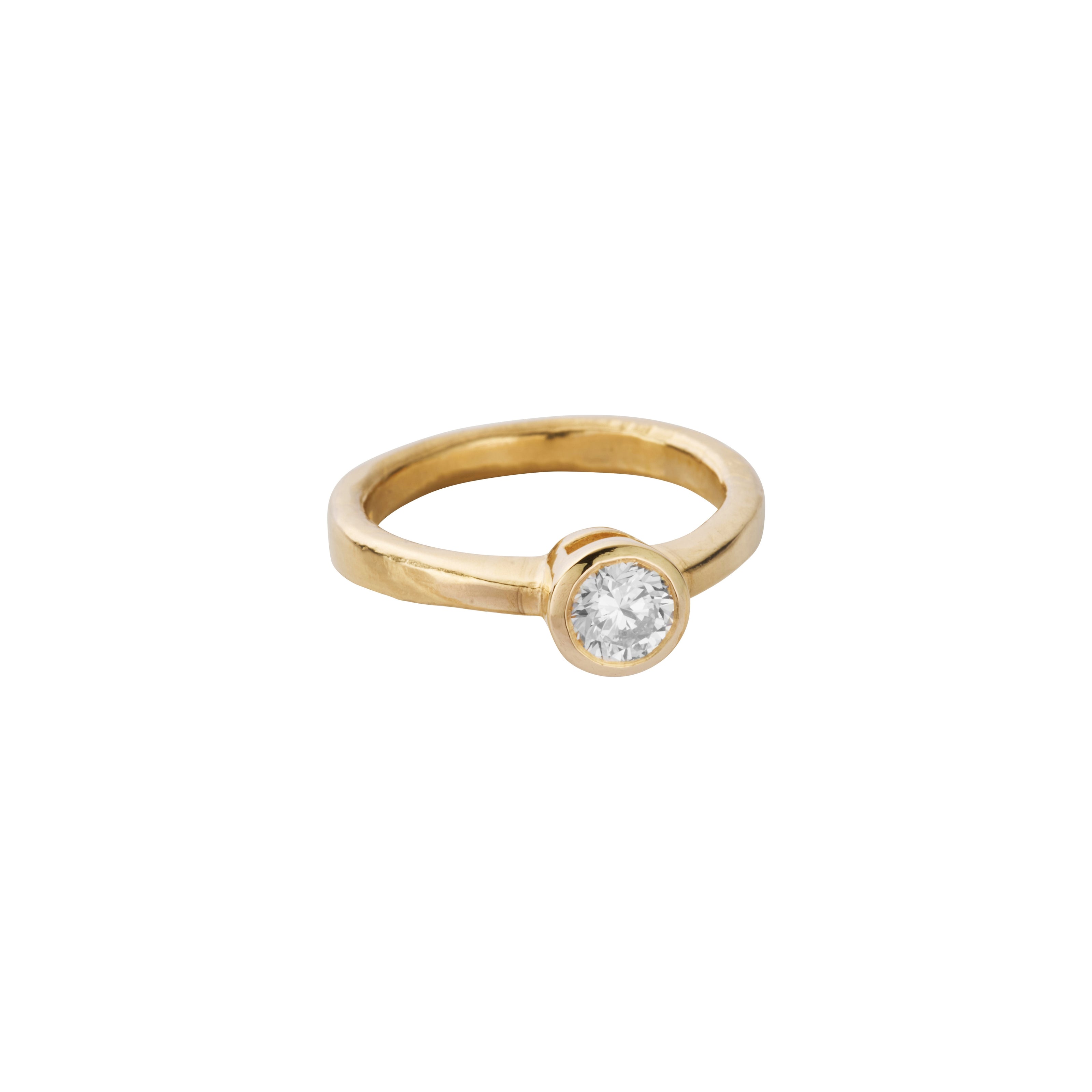 'The Eternity' 9ct Gold Round 0.5ct Natural Diamond Bezel Engagement Ring