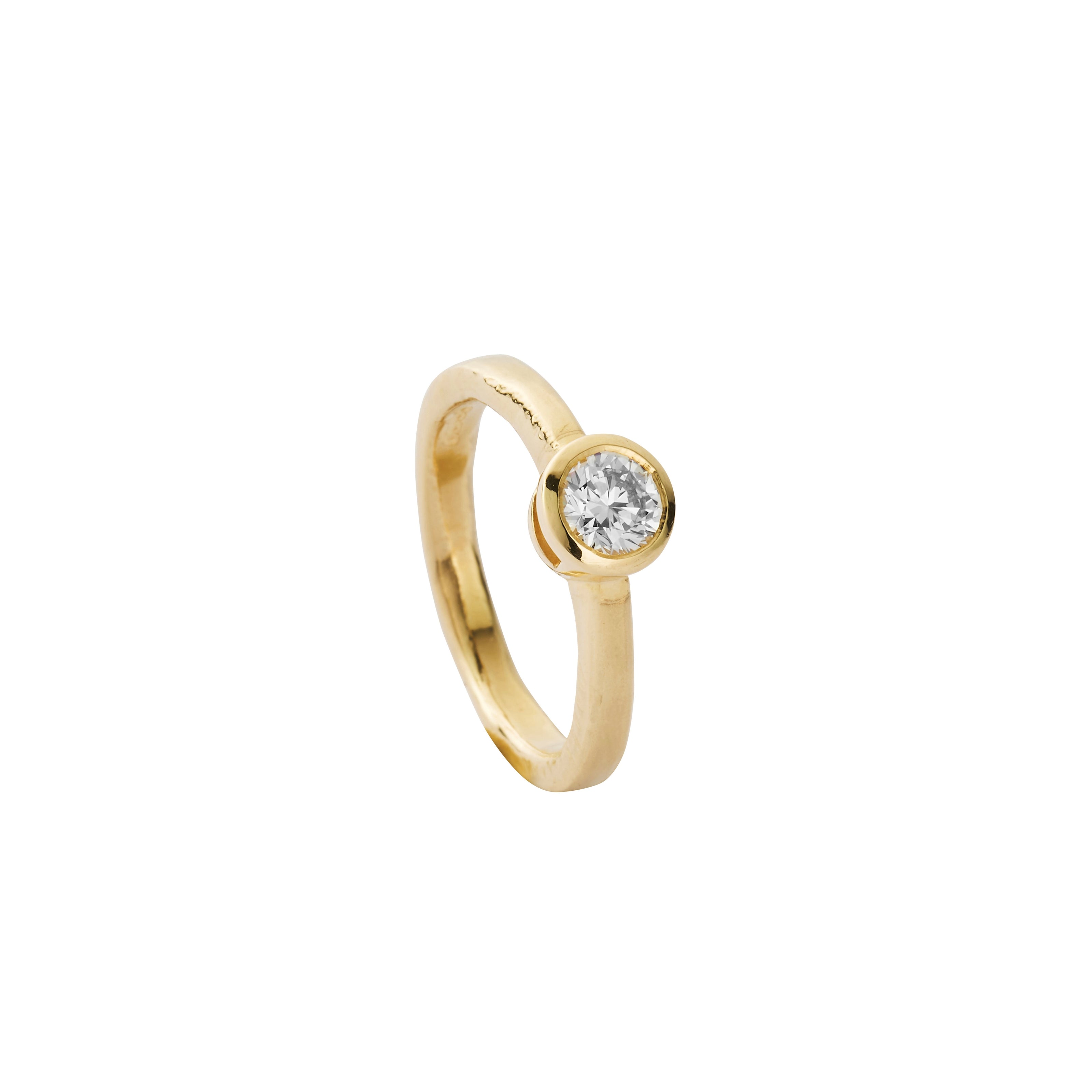 'The Eternity' 9ct Gold Round 0.5ct Natural Diamond Bezel Engagement Ring