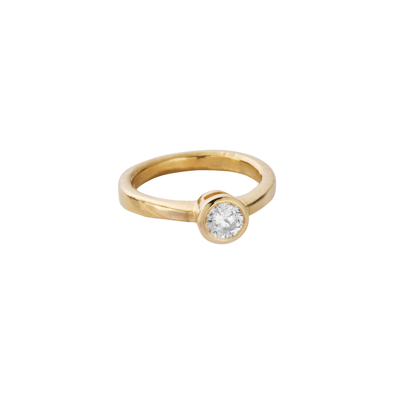 'The Eternity' 18ct Gold Round 0.5ct Lab Grown Diamond Bezel Engagement Ring