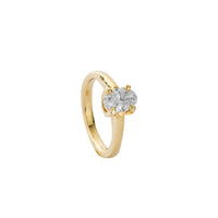 'The Story' 9ct Gold Oval 1ct Natural Diamond Claw Engagement Ring