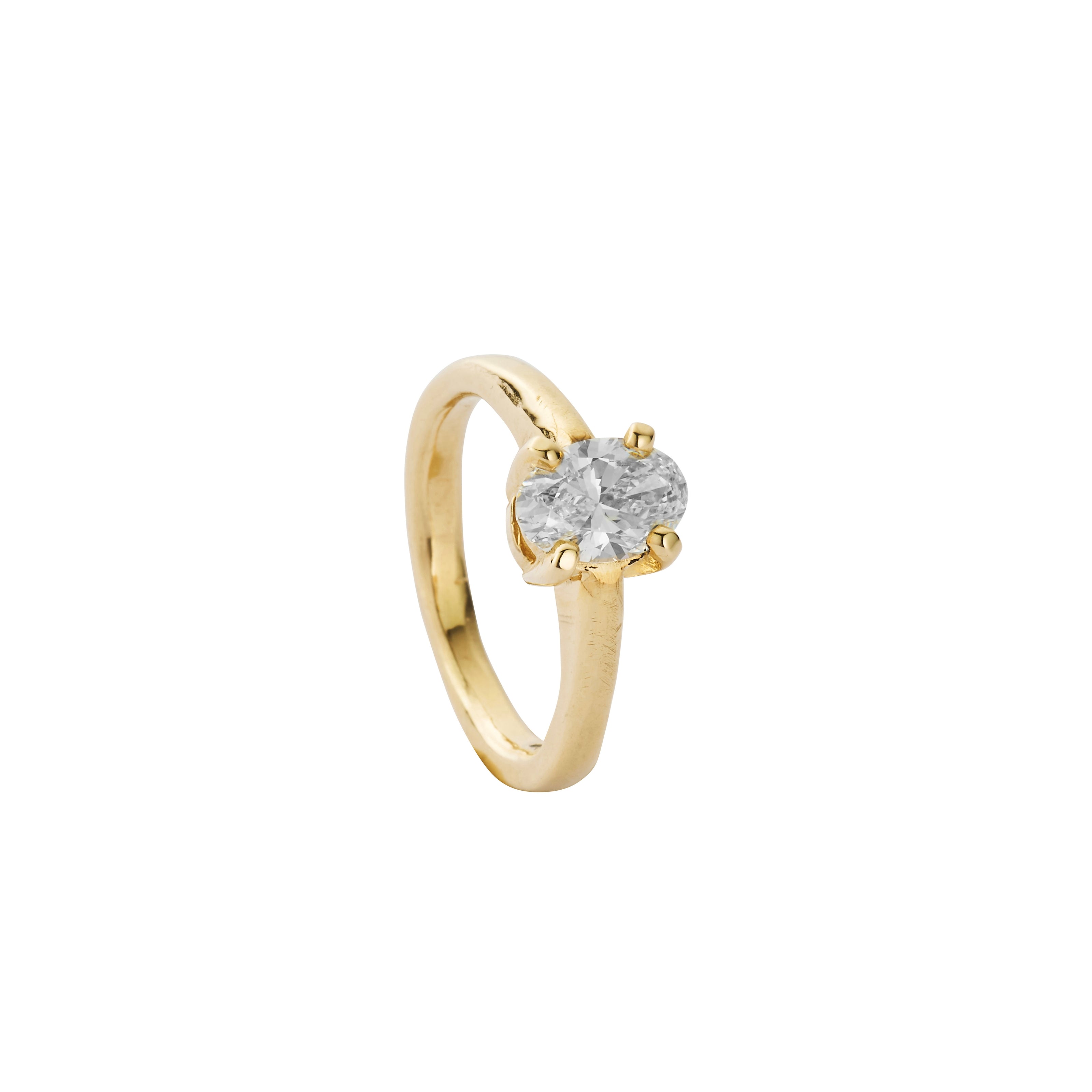 'The Story' 9ct Gold Oval 1ct Natural Diamond Claw Engagement Ring