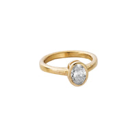 'The Story' 9ct Gold Oval 1ct Lab Grown Diamond Bezel Engagement Ring